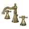 Kingston Brass FSC19733BX Widespread Bathroom Faucet with Pop-Up Drain, Antique Brass FSC19733BX - alternate 1